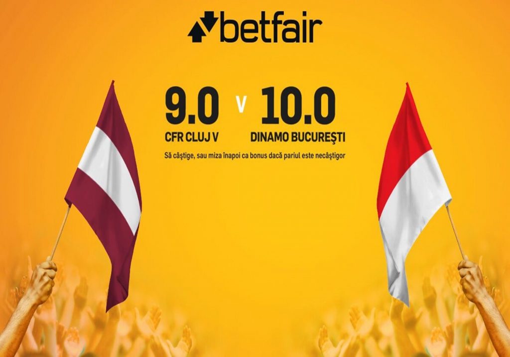 CFR Cluj – Dinamo Bucuresti: Cota 9.00 pentru victoria CFR-ului si 10.00 pentru victoria celor de la Dinamo!