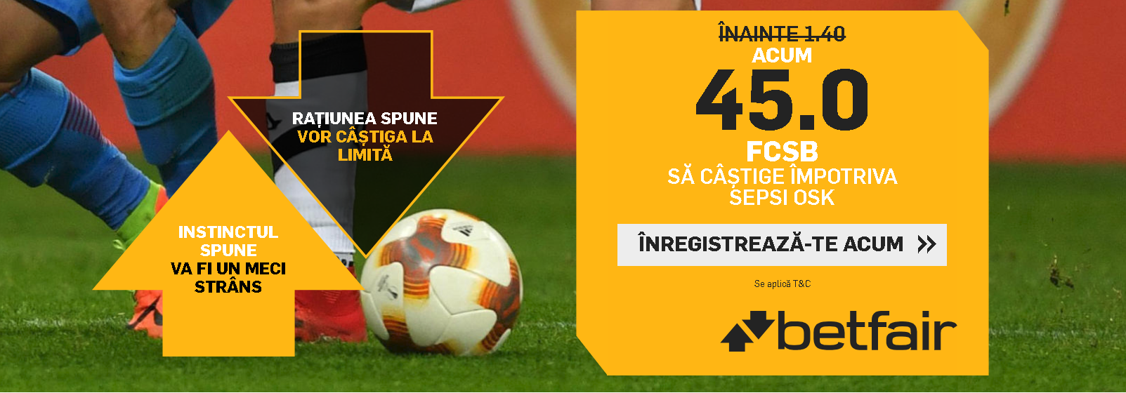 FCSB - Sepsi: Pariaza pe 1 solist si castiga 225 de lei! - Pariuri 1x2