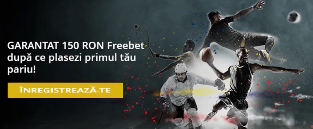 GARANTAT 150 RON Freebet după ce plasezi primul tău pariu!