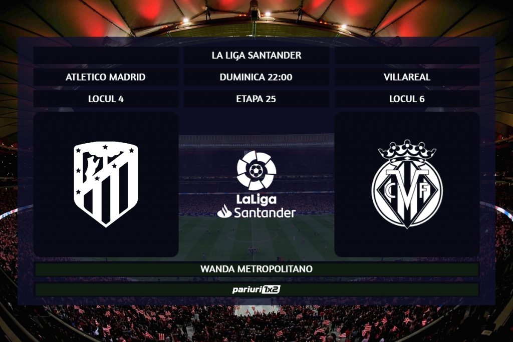 Atletico – Villareal: Goluri putine pe Wanda Metropolitano!