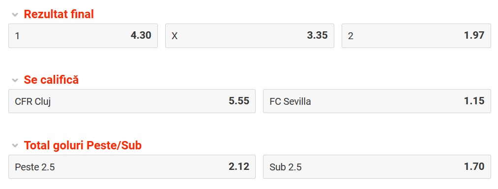 CFR Cluj - Sevilla