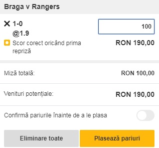 braga - rangers