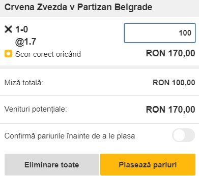 steaua rosie - partizan