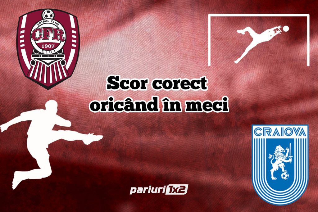Pronosticuri fotbal » CFR Cluj – „U” Craiova: Optiunea „scor corect oricand in meci” are cota 1.60 pentru ce poate trimite titlul in Ardeal!