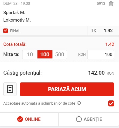 Pariul zilei la Superbet (23 august)