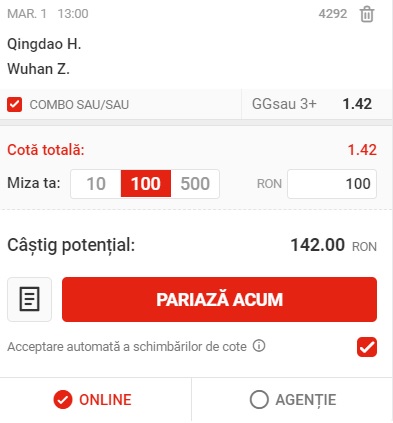 Pariul zilei la Superbet (1 septembrie)