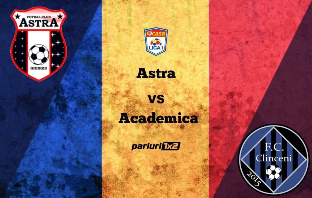 Pariuri fotbal » Astra Giurgiu – Academica Clinceni » Pariem la cotele 1.75 și 1.87!