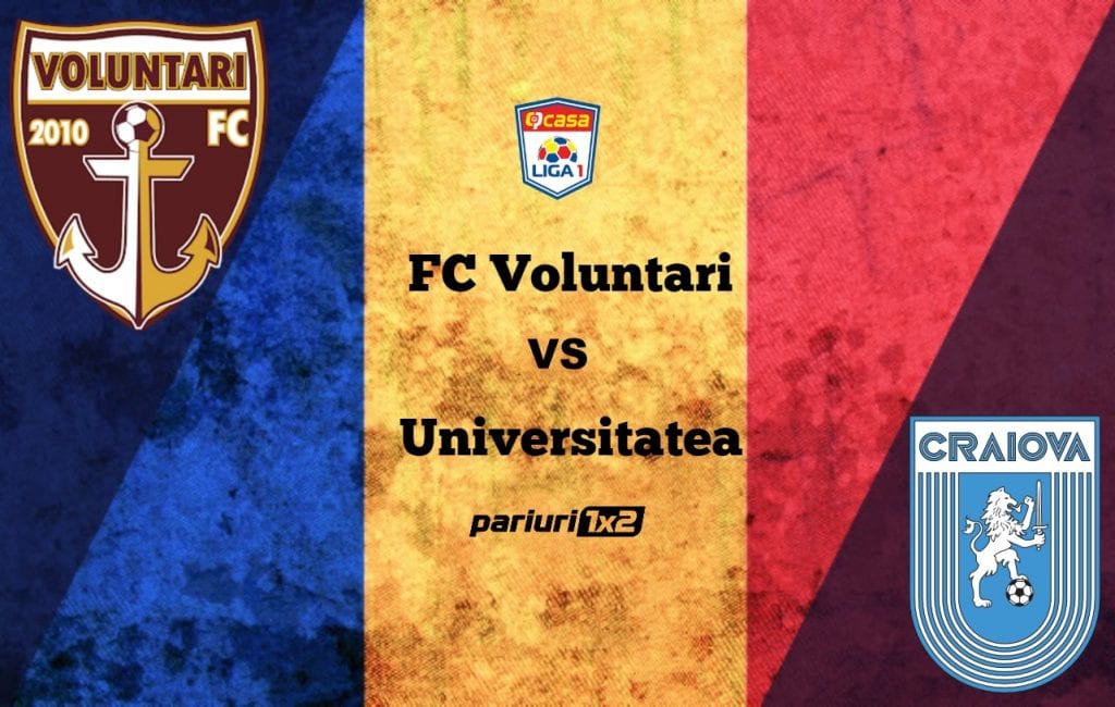 Pariuri fotbal: FC Voluntari – Universitatea Craiova » Oltenii, fără victorie de cinci etape în Liga 1!