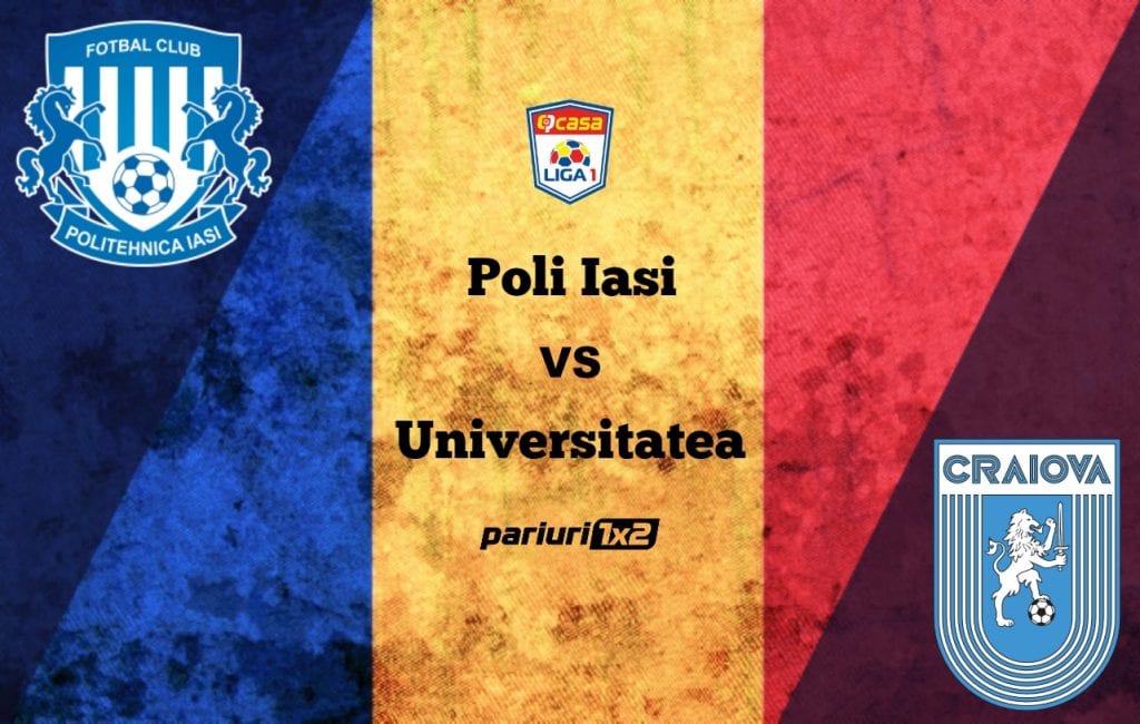 Pariuri fotbal: Poli Iași – Universitatea Craiova » Duel în Copou între moldoveni și olteni fără „principali” pe bancă!