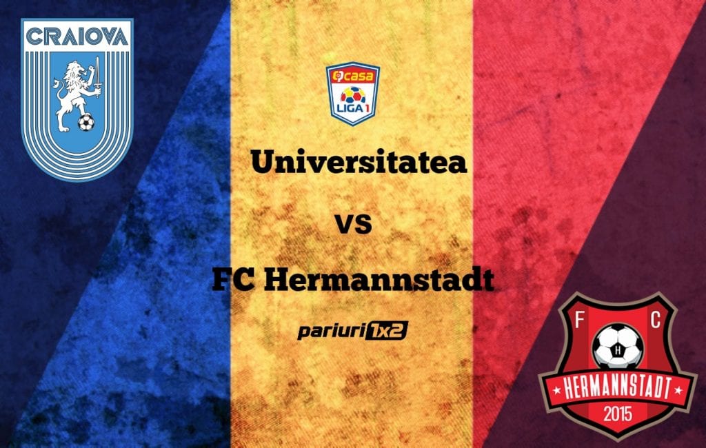Pariuri fotbal: Universitatea – FC Hermannstadt » Oltenii, doar varianta victoriei în „Bănie” cu sibienii!