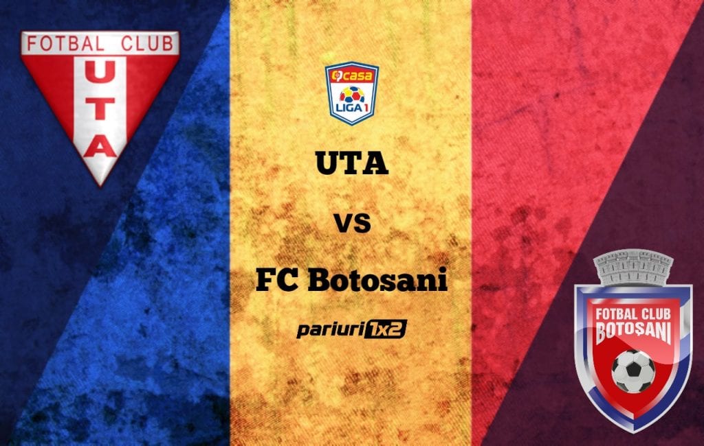 Pariuri fotbal: UTA – FC Botoșani » Moldovenii deciși să facă la Arad pasul decisiv spre play-off!