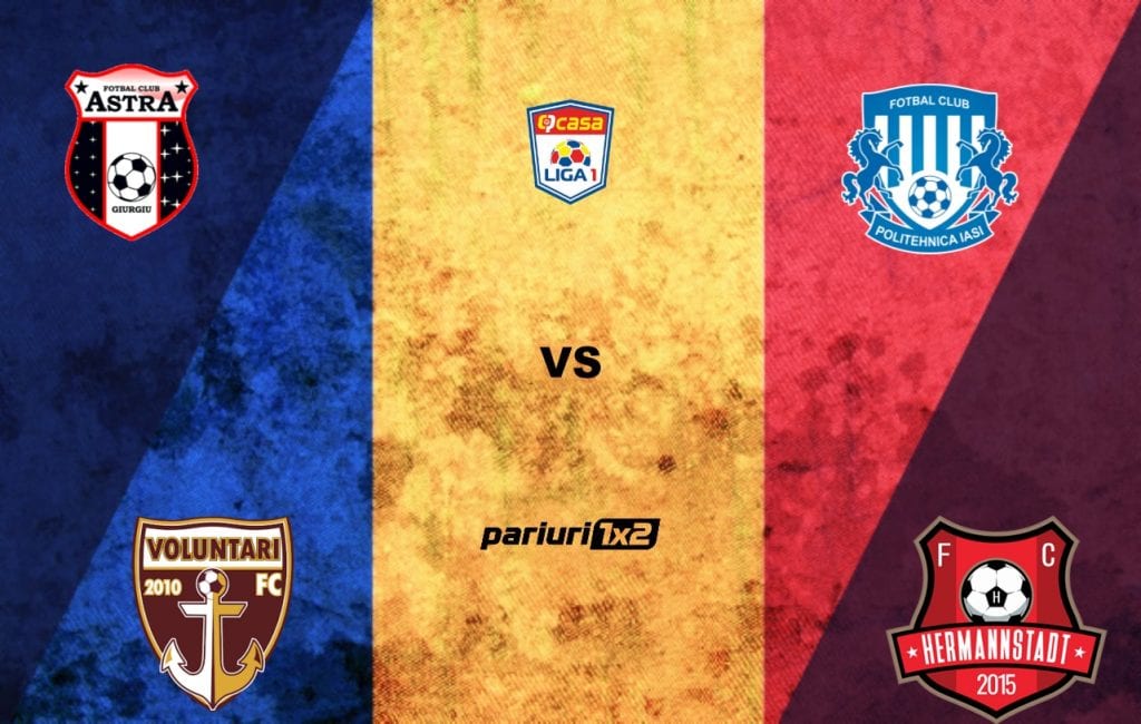 Pariuri fotbal: Așa ne triplăm investiția duminică »  Astra – Poli Iași și FC Voluntari – FC Hermannstadt se pariază la „pachet” »»