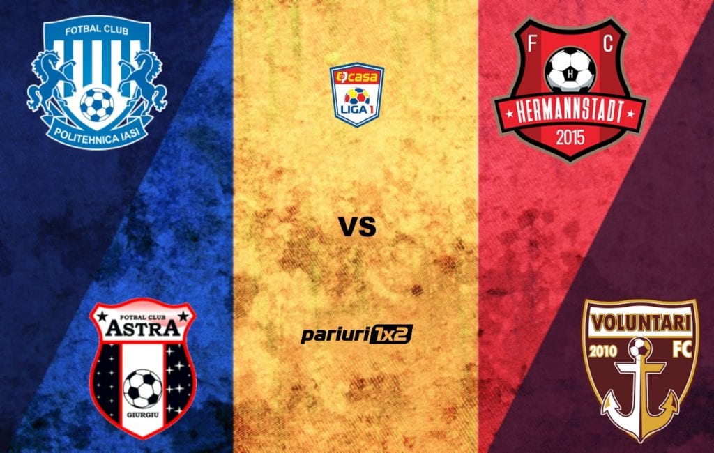 Pariuri fotbal: A fi sau a nu fi în Liga 1 » Ultimele patru clasate din play-out joacă între ele » Poli Iași – FC Hermannstadt și Astra – FC Voluntari se joacă la „pachet” la cota 2.43!
