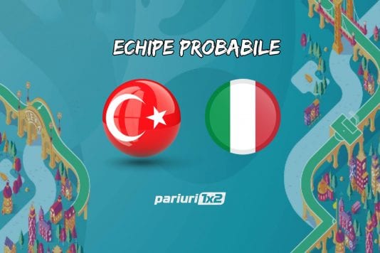 Echipe probabile Turcia - Italia