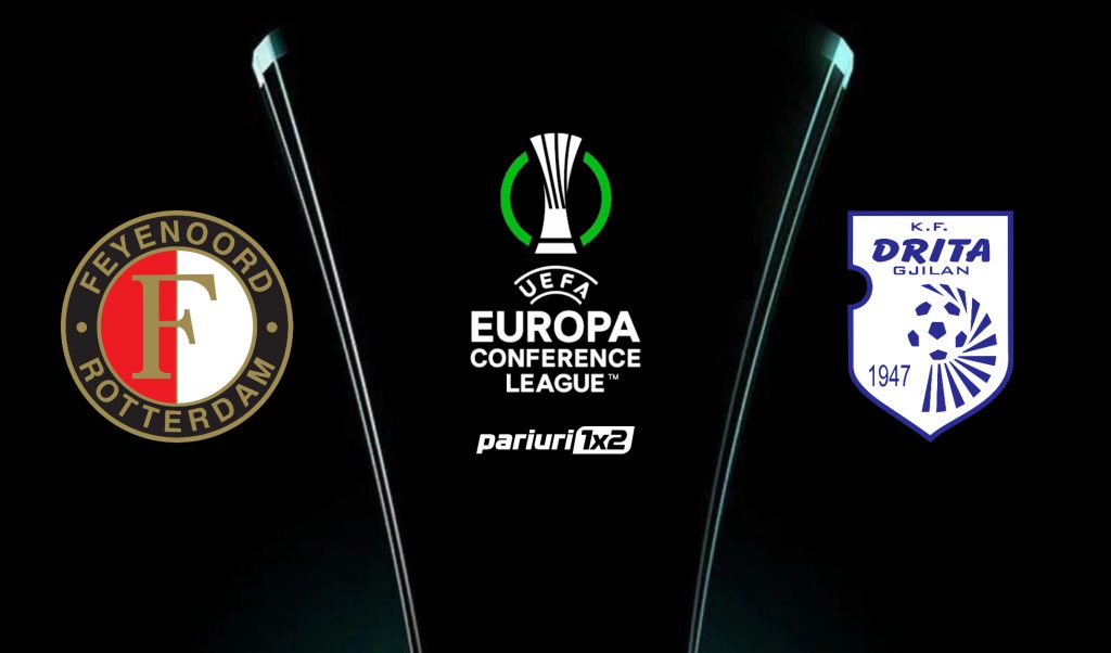 Pariuri Conference League: Feyenoord – Drita: Meci cu o favorită clară »» Pont în cotă 1.75!