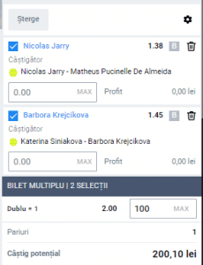 Biletul zilei pe tenis