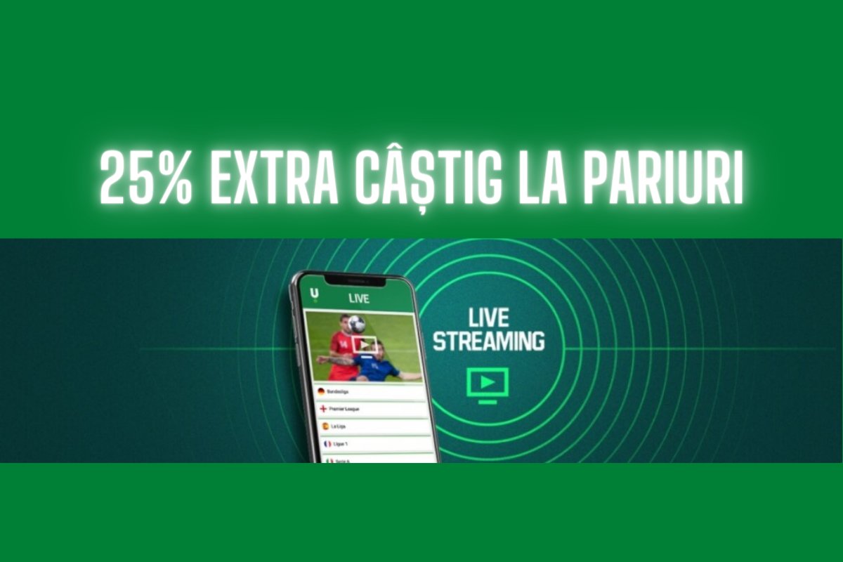 Meciul săptămânii - Câștiguri extra de 25% când pariezi și vizionezi live