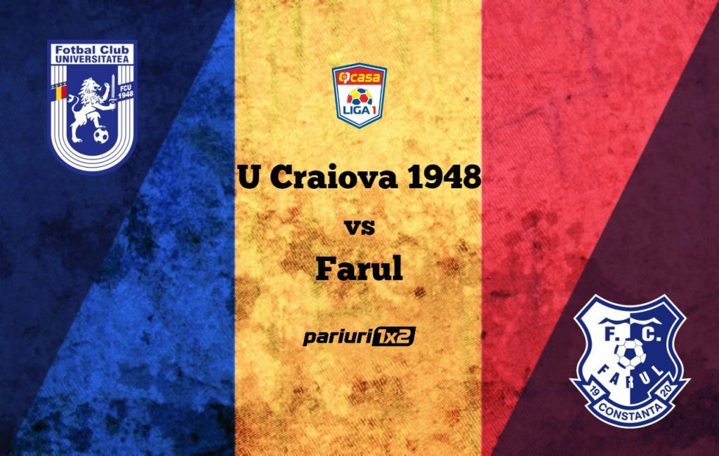Pariuri fotbal: „U” Craiova 1948 – Farul Constanța » Hagi țintește prima victorie în deplasare acasă la Mutu!