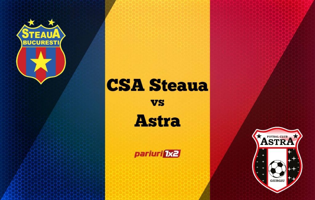 Pariuri fotbal: CSA Steaua – Astra Giurgiu » În Ghencea atacăm profitul la cota 1.98!