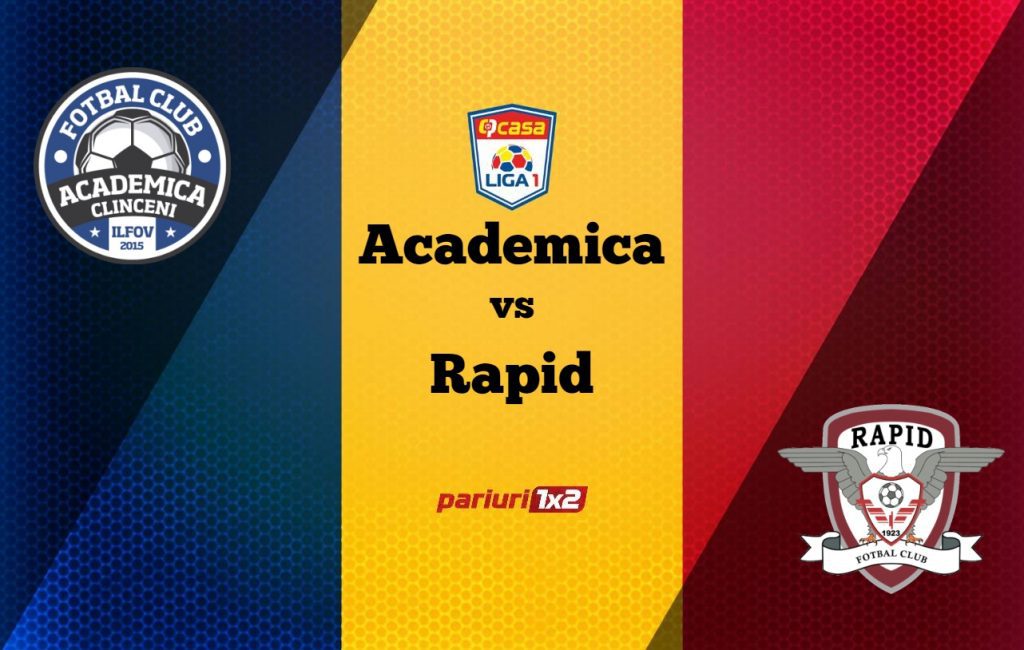 Pariuri fotbal: Academica Clinceni – Rapid București » Ilfovenii, fără victorie în Liga 1 iar „giuleștenii”, neînvinși în deplasare!