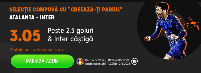 Ponturi fotbal Atalanta - Inter