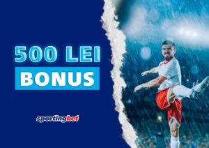 Sportingbet îți oferă 500 RON BONUS, bani gratis de pariuri!
