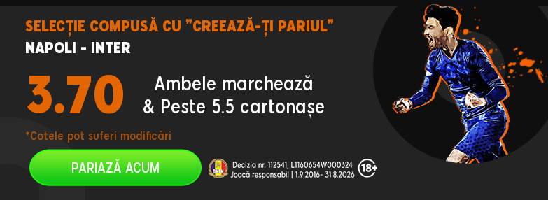 Ponturi fotbal Napoli - Inter