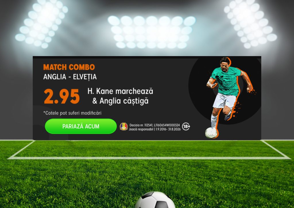 Pariuri fotbal: Anglia – Elveția: Din 2018, naționala lui Southgate a suferit o singură înfrângere pe teren propriu | Vezi cum pariem!