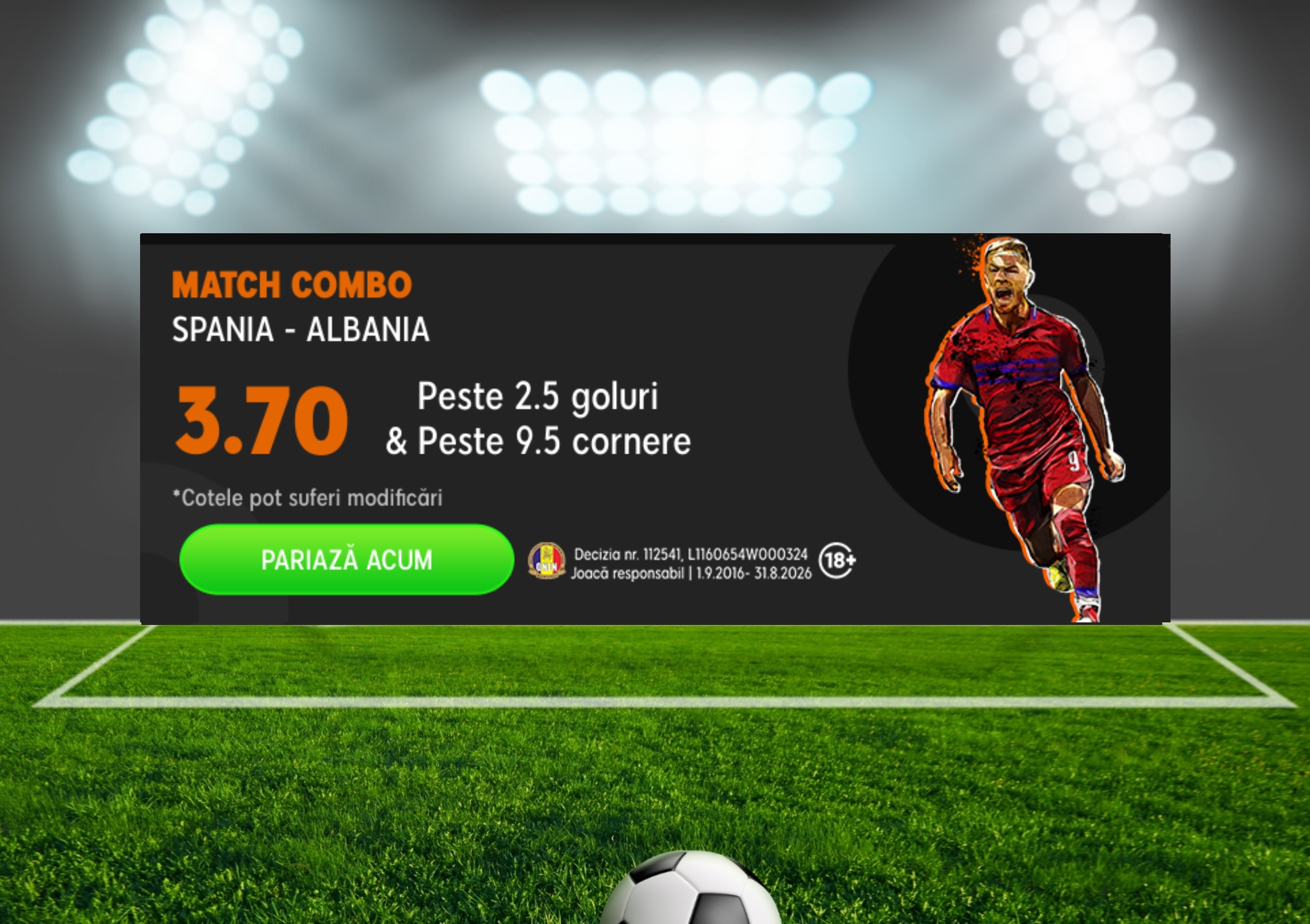 Ponturi fotbal » Spania – Albania: Varianta in cota 1.63 si 3.70 pentru partida de la „Cornella de Llobregat”!