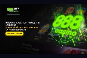 888casino, ofertă de neratat în 2023 »» 25 LEI FĂRĂ DEPUNERE +100% BONUS până la 2.000 LEI!