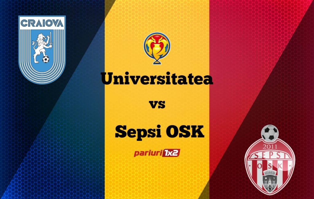 Pariuri fotbal: Universitatea Craiova – Sepsi OSK Sf. Gheorghe » Avantaj fragil pentru covăsneni după duelul din tur »»