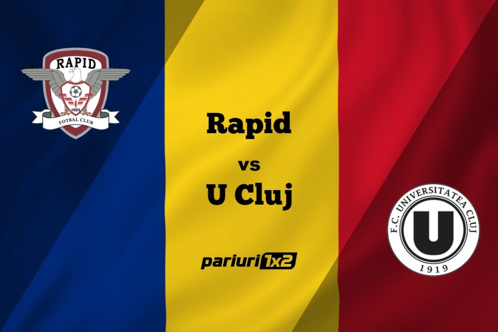 Pariuri fotbal: Rapid – „U” Cluj » Meci infernal pentru ardeleni în Giulești »»