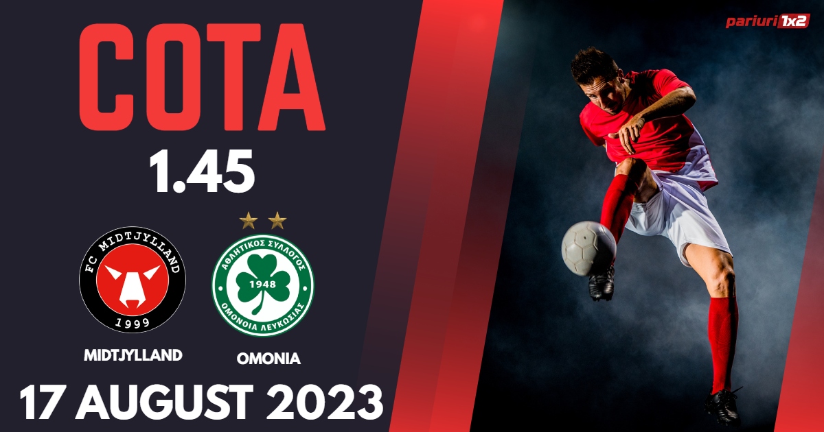 Midtjylland – Omonia Nicosia: Ponturi Pariuri Fotbal Conference League, 17.08.2023 »»