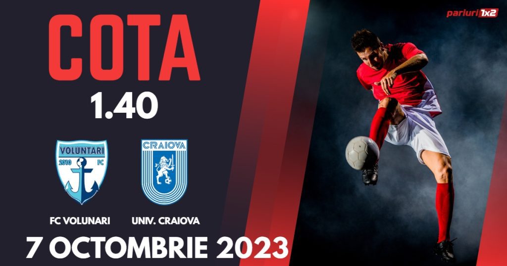 FC Voluntari – Universitatea Craiova: Ponturi Pariuri Fotbal SuperLiga, 07.10.2023 »»