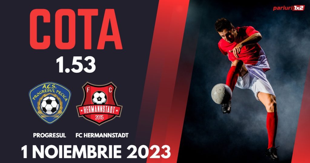 Progresul Pecica – FC Hermannstadt: Ponturi Pariuri Fotbal Cupa României, 01.11.2023 »»