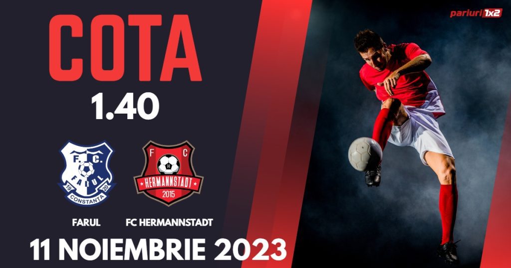 Farul – FC Hermannstadt: Ponturi Pariuri Fotbal SuperLiga, 11.11.2023 »»