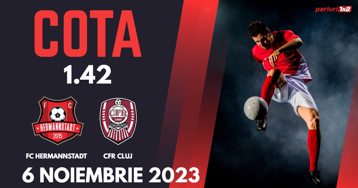 FC Hermannstadt – CFR Cluj » Ponturi Pariuri Fotbal SuperLiga, 30.11.2022  »» - Pariuri 1x2