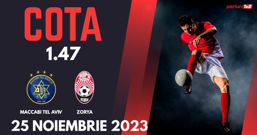 Maccabi Tel Aviv – Zorya Luhansk, Ponturi Pariuri Fotbal Europa Conference League, 25.11.2023