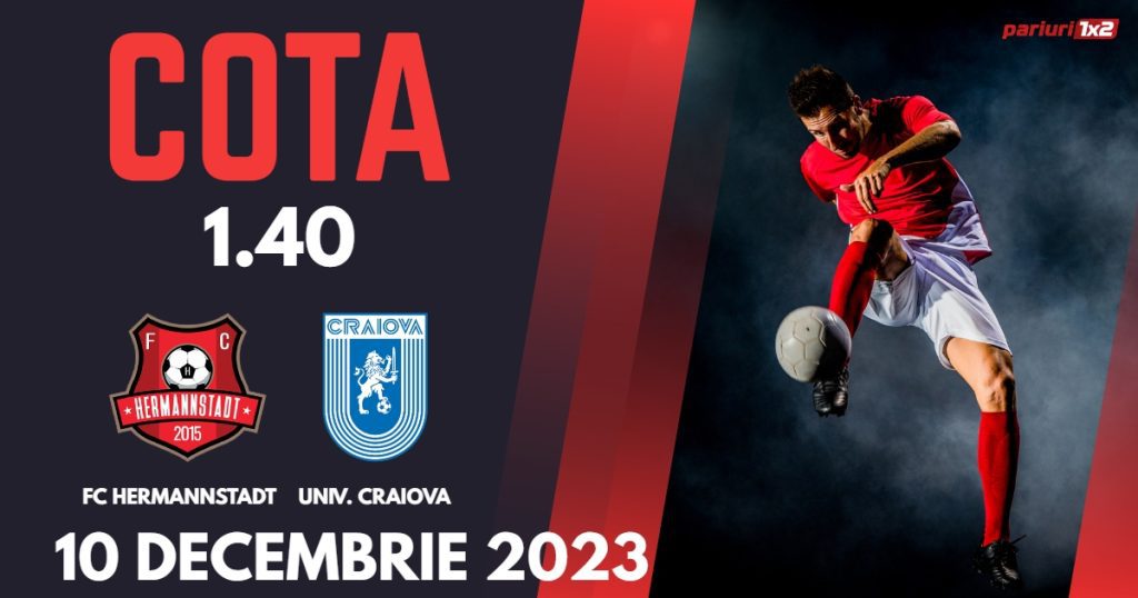 FC Hermannstadt – Univ. Craiova: Ponturi Pariuri Fotbal SuperLiga, 10.12.2023 »»