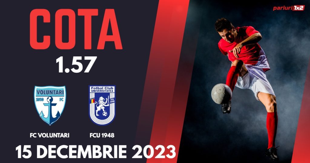 FC Voluntari – FCU 1948 : Ponturi Pariuri Fotbal SuperLiga, 15.12.2023 »»