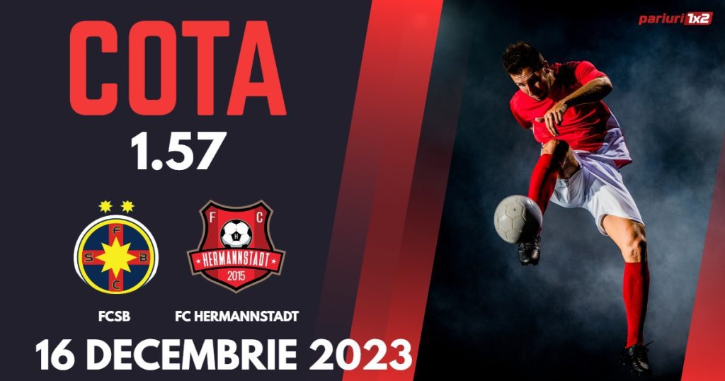 FCSB – FC Hermannstadt: Ponturi Pariuri Fotbal SuperLiga, 16.12.2023 »»