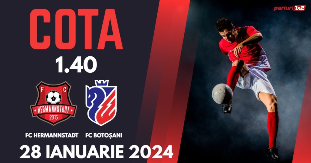 FC Hermannstadt – FC Botoșani, Ponturi Pariuri Fotbal SuperLiga, 28.01.2024