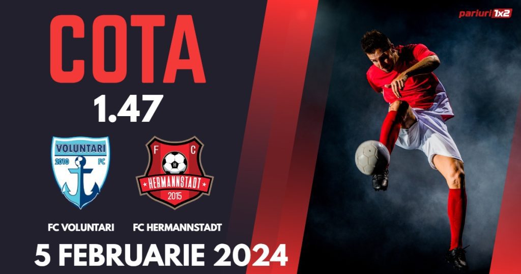 FC Voluntari – FC Hermannstadt, Ponturi Pariuri Fotbal SuperLiga, 05.02.2024