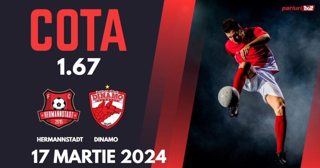 FC Hermannstadt – Dinamo, Ponturi Pariuri Fotbal SuperLiga, 17.03.2024
