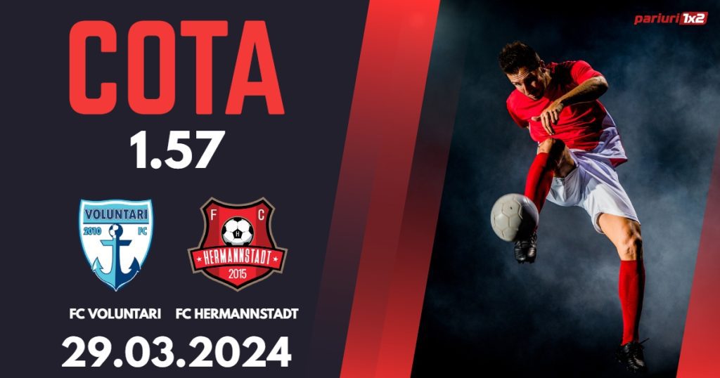 FC Voluntari – FC Hermannstadt, Ponturi Pariuri Fotbal Play-out SuperLiga, 29.03.2024