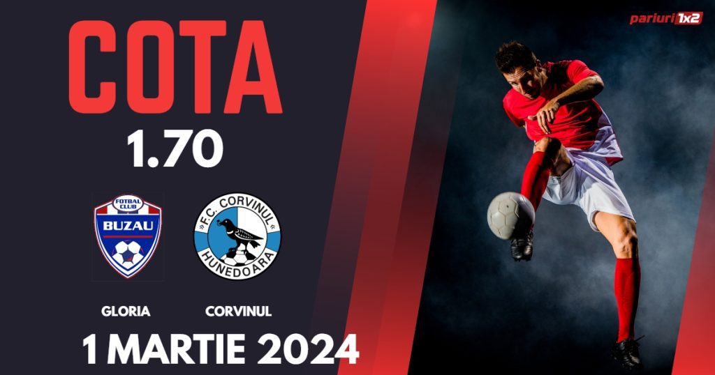 Gloria Buzău – Corvinul Hunedoara, Ponturi Pariuri Fotbal Liga 2, 01.03.2024