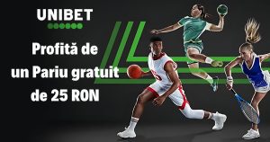 Profită de Pariul Gratuit de 25 lei oferit de Unibet!