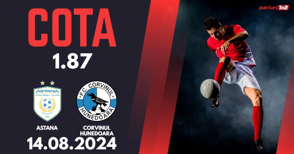 Astana – Corvinul Hunedoara, Ponturi Pariuri Fotbal Conference League, 14.08.2024