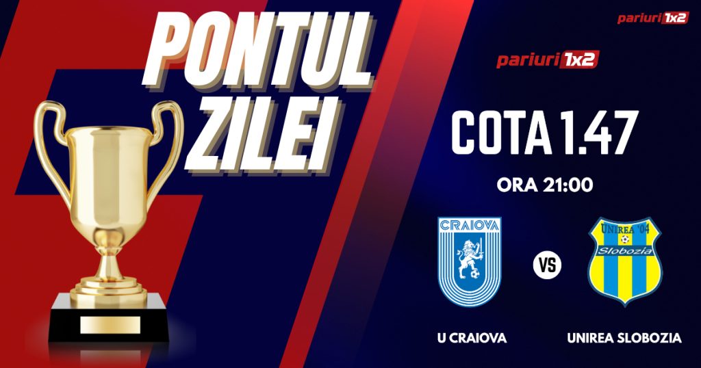 Pontul Zilei, 30 septembrie : Selecția oferită IERI a fost CÂȘTIGĂTOARE!  Astăzi Universitatea Craiova – Unirea Slobozia!
