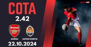 Arsenal – Sahtior Donetsk, Ponturi Pariuri Fotbal Liga Campionilor, 22.10.2024